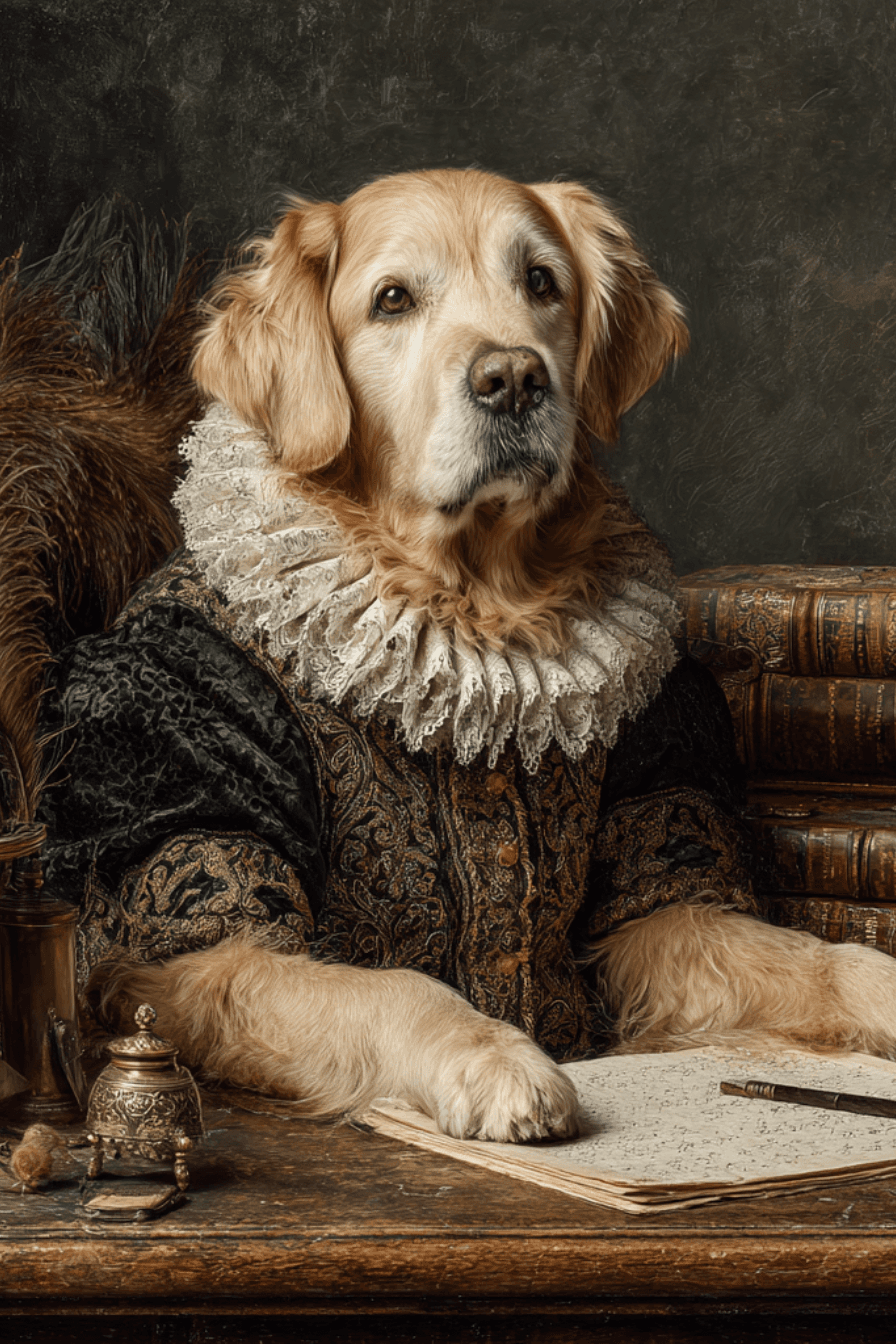 Renaissance pet portrait